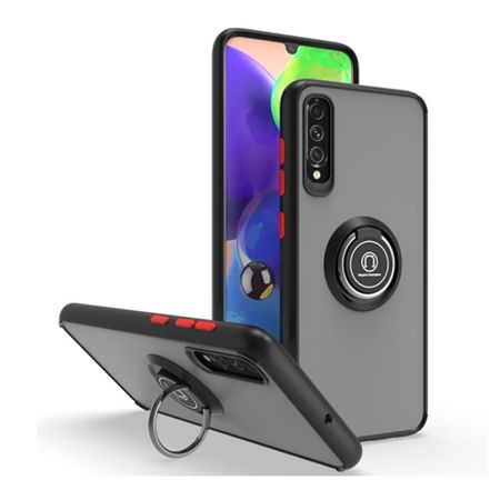 Funda for Huawei P30 Pro Ahumado con Anillo Negro Antishock Resistente  GENERICO