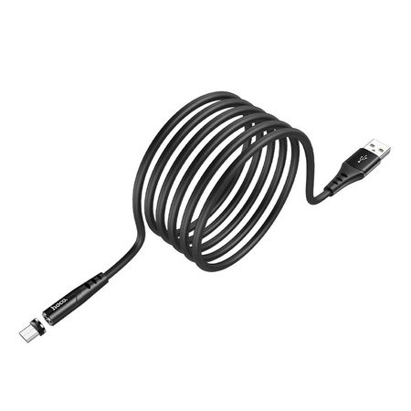 Cable Magnetico USB a Micro USB V8 1m Hoco X60 Negro De Alta Calidad