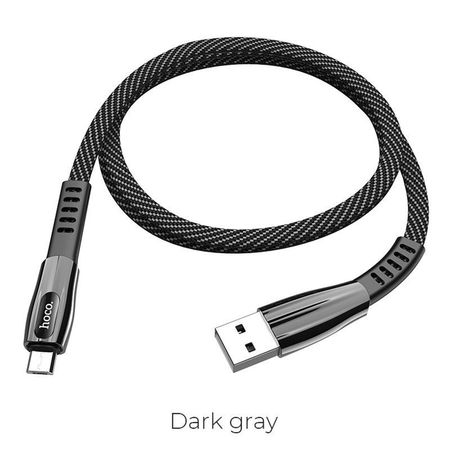 Cable USB A Micro USB V8 1.2m Hoco U70 Negro De Calidad y Durabilidad