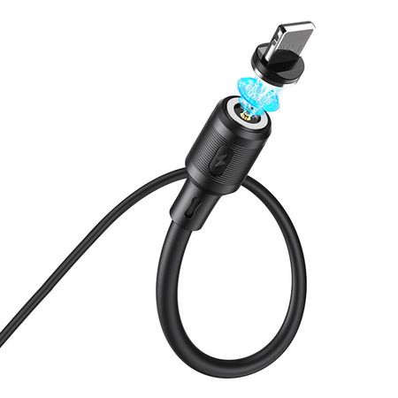 Cable Magnetic USB a Lightning 1m Hoco X52 Negro De Alta Calidad y Durabilidad