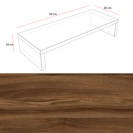 Soporte para Monitor N°4 50x20x10 - NOGAL