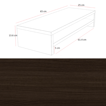 Soporte de Monitor N°9 65x25x13 - WENGUE