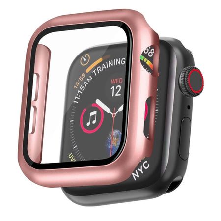 Case 360 Glass Para Apple Watch 45mm Rose Gold