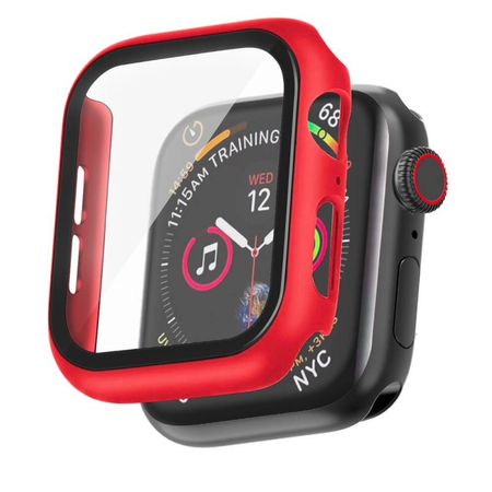 Case 360 Glass Para Apple Watch 38mm Rojo