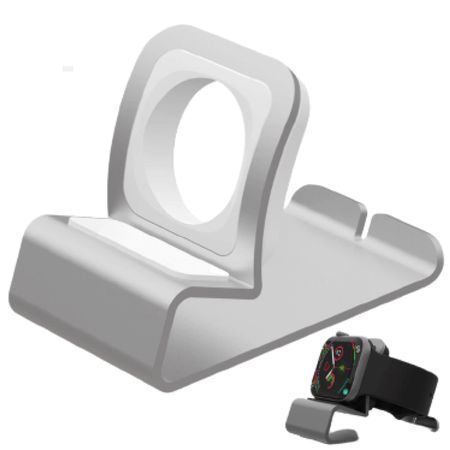 Soporte Para Apple Watch Aluminio Luxury Plata