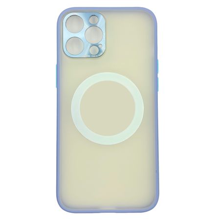 Clear Color Case Magsafe Con Protector De Camara Lila - Iphone 12 Pro