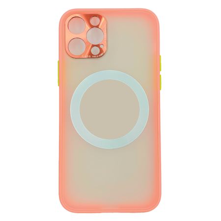 Clear Color Case Magsafe Con Protector De Camara Naranja - Iphone 12 Pro