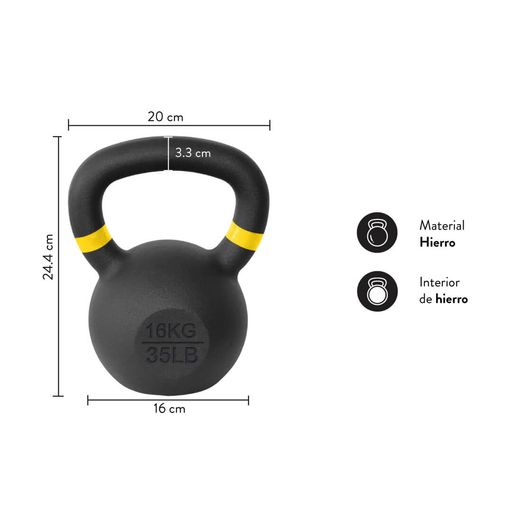 KETTLEBELL - PESA RUSA 16 KG