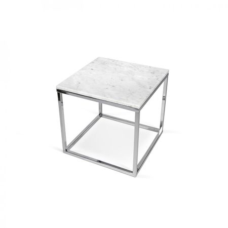 Mesa Lateral Decor Mesas Cubo Silvery Blanco