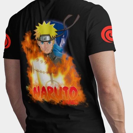 Polo Negro Anime Naruto Talla 16