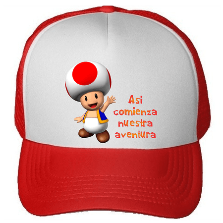 Gorra Honguito Mario Bros Color Rojo