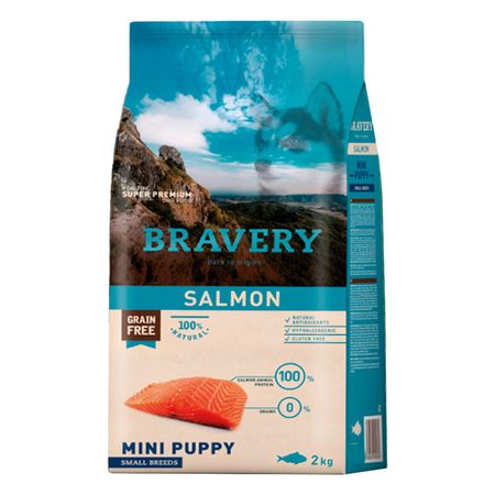 Bravery Alimento Seco Cachorro Rza Pequeña Salmón 2 kg