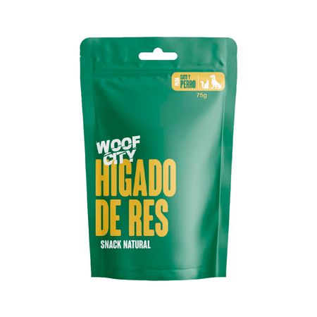 Snack Woof City Hígado De Res 75 Gramos