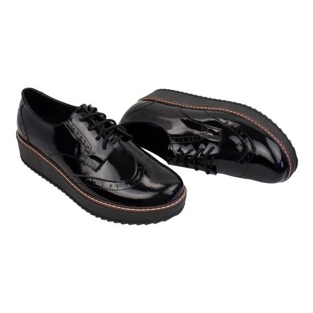 Zapato Oxford Mujer Corelli Mia Charol Negro Talla 37