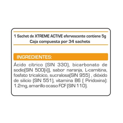 Quemador de Grasa Xtreme Active Caja 34 Sobres Naranja X 2 | plazaVea