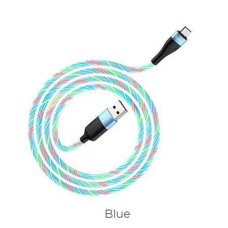 Cable USB a Micro USB V8 Carga Nocturna 1m Hoco U85 Negro De Calidad