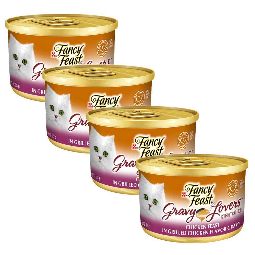 Pack Comida para Gato FANCY FEAST Casserole Pollo Lata 85g x4un