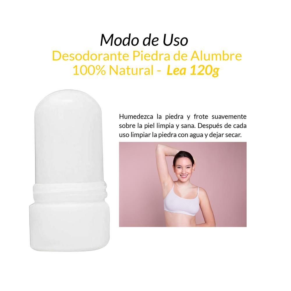 Desodorante Piedra De Alumbre 100 Natural Lea 120g Plazavea Supermercado 5001