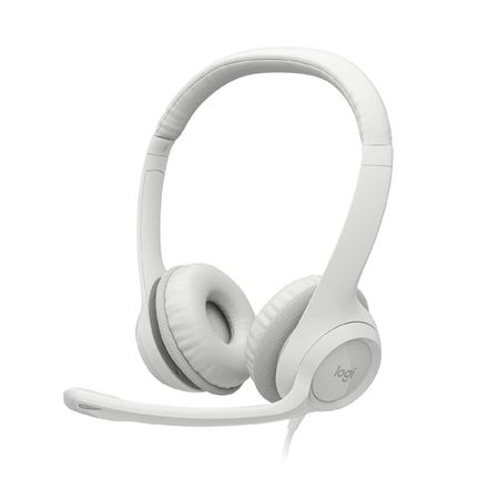 Audífono Logitech H390 USB con Cancelación de Ruido - Blanco