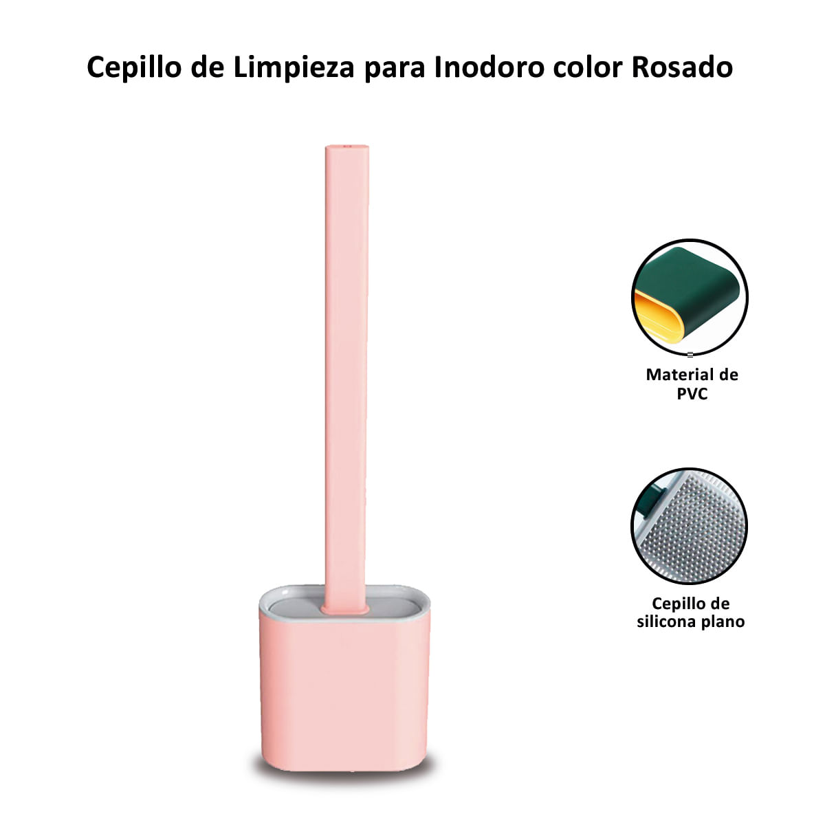 Cepillo de Limpieza para Inodoro de Rosado