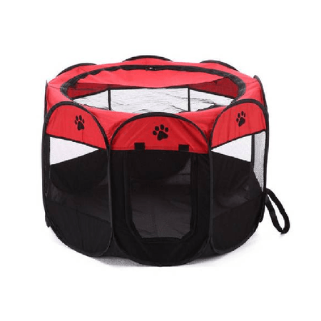 Corral para Mascotas Perros/Gatos Talla M Roja