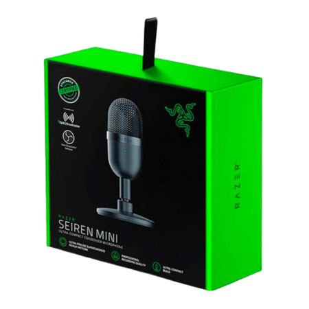 Microfono Usb Streaming Supercardioide Negro Razer Seiren Mini
