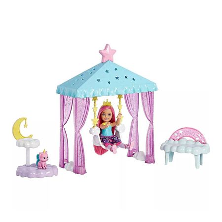 Muñeca Barbie Chelsea Dreamtopia Carpa de Juegos