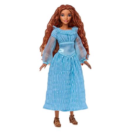 Muñeca Mattel Ariel con Vestido Celeste La Sirenita Live Action