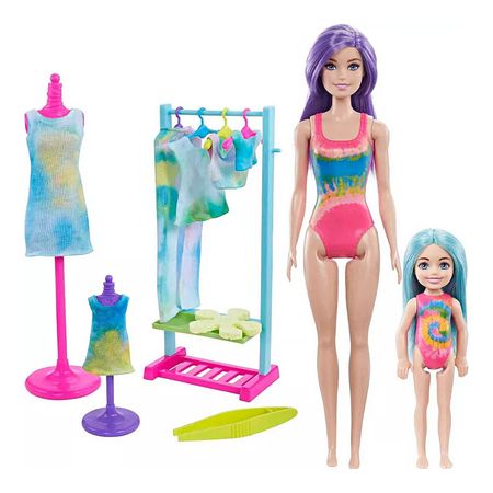 Muñecas Barbie y Chelsea Color Reveal Tie Dye