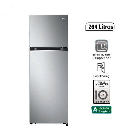 Refrigeradora LG No Frost GT26BPP Top Freezer 264L con Door Cooling Plateada
