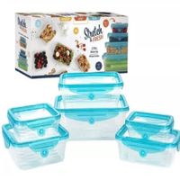 Set de 6 Contenedores con Tapa para Alimentos