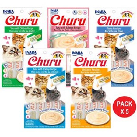 Snack Húmedo para Gatos Churu Pack x 5