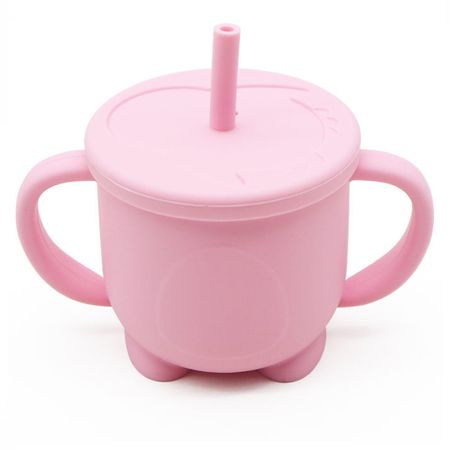 Taza de Silicona Antiderrames con Sorbete Rosado