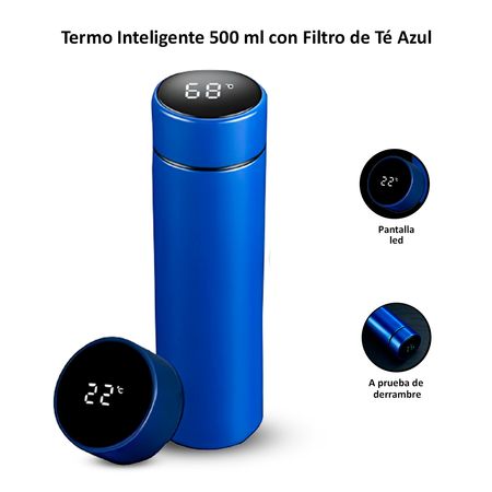 Termo Inteligente 500 ml con Filtro de Té Azul | plazaVea - plazaVea