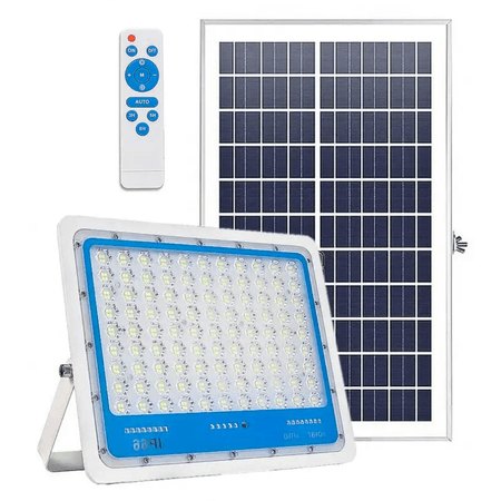 Reflector Luz LED con Panel Solar 300W Alto Brillo Impermeable IP67