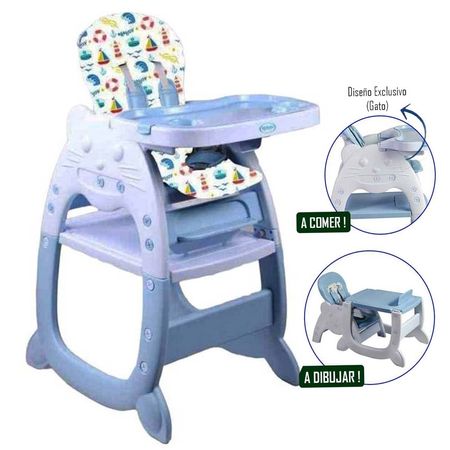 Silla Carpeta Voyage 3 en 1 Gato Azul