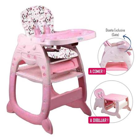 Silla Carpeta Voyage 3 en 1 Gato Rosado