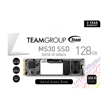 Disco Estado Solido Teamgroup Ms30 128gb, Sata 6gb/s, M.2