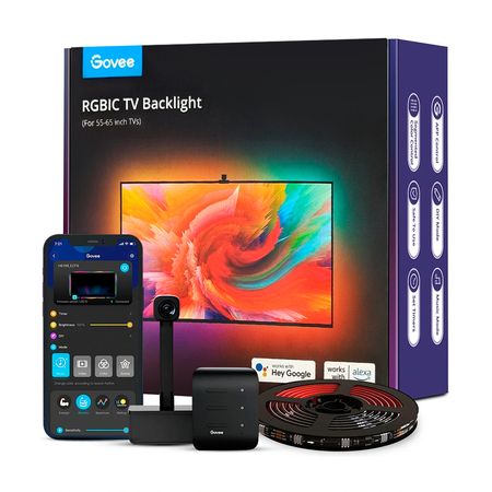 Luces Tv Govee Retroiluminación LED para TV con Cámara
