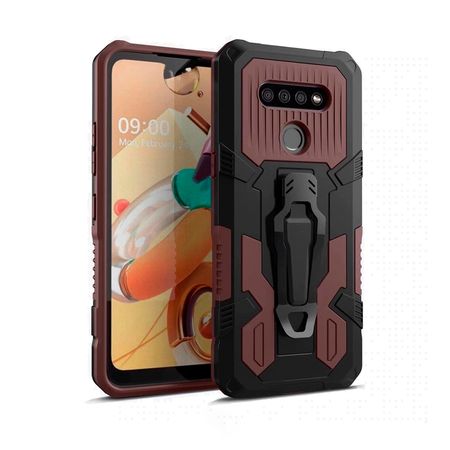 Funda Case para Huawei Y9S New Robot + Gancho Antishock Marron Resistente ante Caídas y Golpes