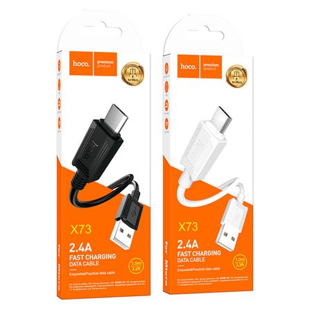 Cable De Datos USB Tipo C a Tipo C 1m Hoco X73 Negro De Alta Calidad