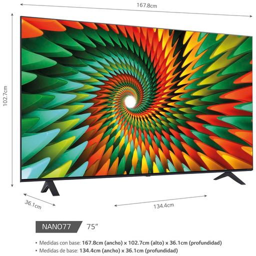 Televisor NanoCell 4K LG de 75 Pulgadas 75NANO75SQA