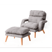 Sillon + Banqueta Lazy Living Furniture Gris Claro