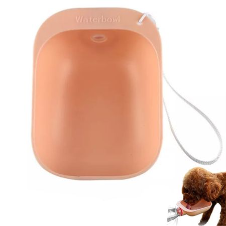 Bebedero Botella de agua portátil de viaje para perro gato mascota Rosado