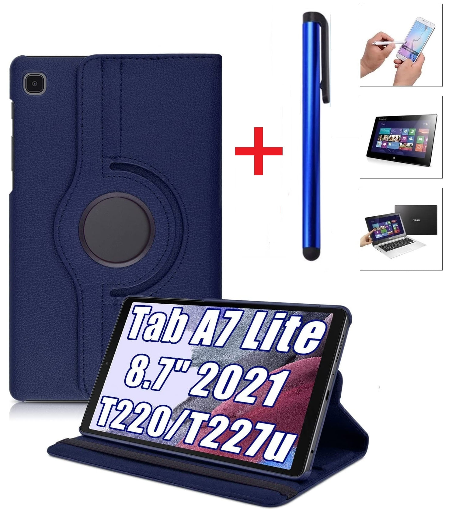 Funda Case Giratoria 360° + Lapiz Optico para Samsung Tab A7 Lite 8.7"" SM-T220