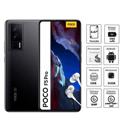 Celular POCO F5 Pro 6.67 512GB 12GB RAM Snapdragon 8+ 120Hz Color