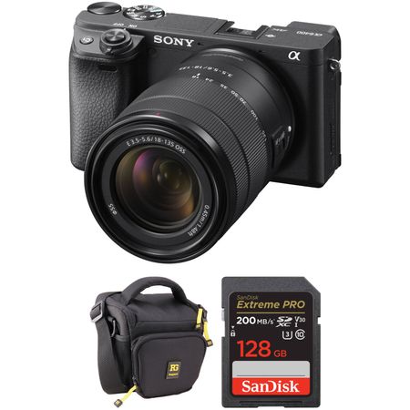 Cámara Sony A6400 Mirrorless con Lente de 18 135Mm y Kit de Accesorios