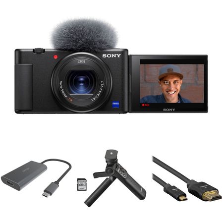 Cámara Digital Sony Zv 1 con Kit de Transmisión en Casa Negro