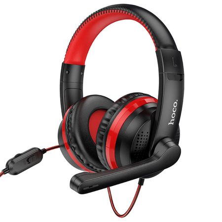 Audífono Gamer Omnidireccional Con Micrófono Para Computadora W103 Hoco Rojo