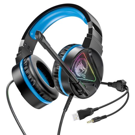 Audífono Gamer Omnidireccional Con Micrófono Para Computadora W104 Hoco Azul